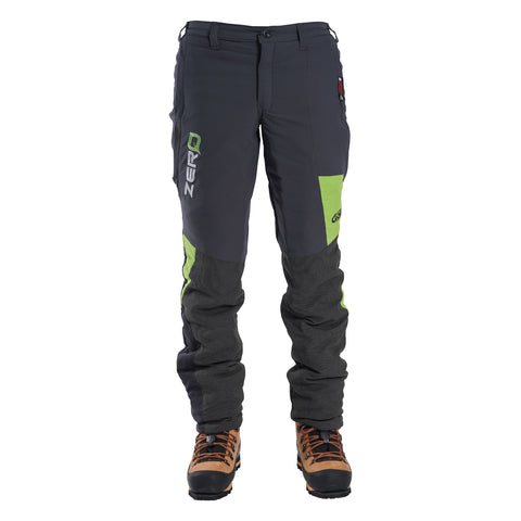 Clogger Zero Gen2 Light and Cool Men's Chainsaw Trousers - Grey/Green PLUS 360 Calf